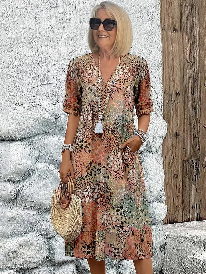 Bella | Elegant Floral Midi Dress
